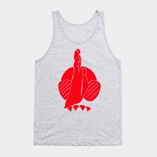 Red hand signal for shark, scuba diver design Tank Top